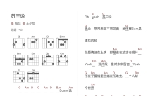 陶喆《苏三说》吉他谱_A调吉他弹唱谱