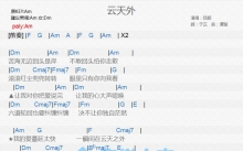 陆毅《云天外》吉他谱_A调吉他弹唱谱_和弦谱