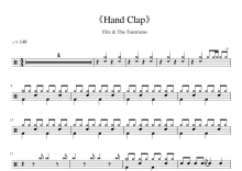 Fitz&The Tantrums《Hand Clap》鼓谱_架子鼓谱