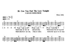 《Can You Feel The Love Tonight》吉他谱_C调吉他弹唱谱