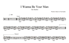 周华健《I Wanna Be Your Man》鼓谱_架子鼓谱