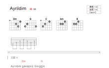 xx《Ayrildim》吉他谱_C调吉他弹唱谱_和弦谱