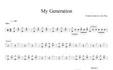 Who《My Generation》鼓谱_架子鼓谱