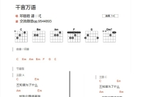 邓丽君《千言万语》吉他谱_C调吉他弹唱谱_和弦谱