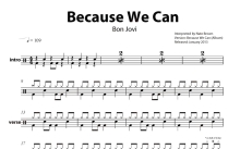Bon Jovi《Because We Can》鼓谱_架子鼓谱