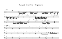 Avenged Sevenfold《Nightmare》鼓谱_架子鼓谱
