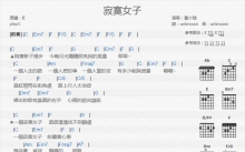 黄小琥《寂寞女子》吉他谱_C调吉他弹唱谱_和弦谱