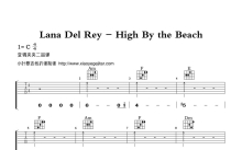 《High By the Beach》吉他谱_C调吉他弹唱谱