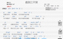 胡夏《数到三不哭》吉他谱_C调吉他弹唱谱_和弦谱