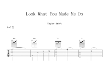 Taylor Swift《Look What You Made Me Do》吉他谱_C调吉他弹唱谱