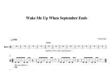 Green Day《Wake Me Up When September》鼓谱_架子鼓谱