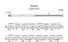 Linkin Park 林肯公园《Numb》鼓谱_架子鼓谱