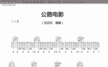 五月天《公路电影》吉他谱_C调吉他弹唱谱