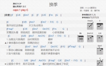 A-Lin《换季》吉他谱_C调吉他弹唱谱_和弦谱