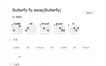 《butterfly fly away》吉他谱_吉他弹唱谱_和弦谱