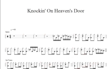 Guns N Roses《Knockin' On Heaven's Door》鼓谱_架子鼓谱