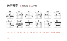 张阳阳《关于青春》吉他谱_C调吉他弹唱谱_和弦谱