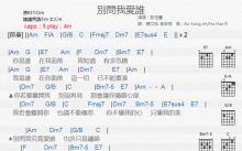 彭佳慧《别问我爱谁》吉他谱_A调吉他弹唱谱_和弦谱