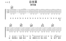 周华健《忘忧草》吉他谱_C调吉他弹唱谱