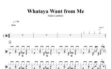 Adam Lambert《Whataya Want from Me》鼓谱_架子鼓谱