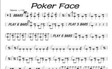 《poker face》鼓谱_架子鼓谱_17岁少女版