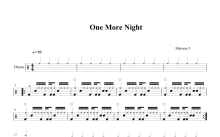 Maroon 5《One More Night》鼓谱_架子鼓谱