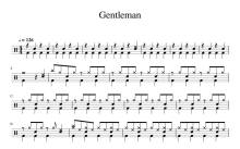 鸟叔《Gentleman》鼓谱_架子鼓谱
