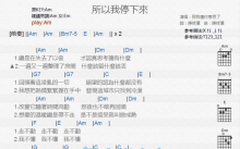 那我懂你意思了《所以我停下来》吉他谱_A调吉他弹唱谱_和弦谱