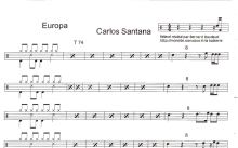Santana《Europa (Earth's Cry Heaven's Smile)》鼓谱_架子鼓谱