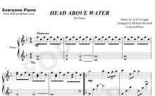 Avril Lavigne《Head Above Water》钢琴谱