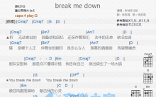 毕书尽《Break Me Down》吉他谱_G调吉他弹唱谱_和弦谱