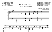 加勒比海盗《He’s a pirate》钢琴谱