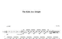 Who《The kids are alright》鼓谱_架子鼓谱