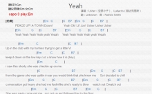 Usher《Yeah》吉他谱_E调吉他弹唱谱_和弦谱