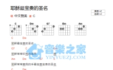 赞美之泉《耶稣最宝贵的圣名》吉他谱_C调吉他弹唱谱_和弦谱