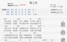 黎明《看上她》吉他谱_C调吉他弹唱谱_和弦谱