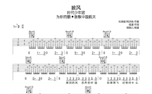 时代少年团《披风》吉他谱_D调吉他弹唱谱