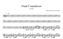 Europe《The Final Countdown》鼓谱_架子鼓谱