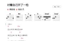 戴佩妮《我对自己开了一枪》吉他谱_G调吉他弹唱谱_和弦谱