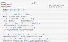 陈晓东《天灯》吉他谱_C调吉他弹唱谱_和弦谱