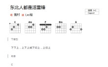 雪村《东北人都是活雷锋》吉他谱_C调吉他弹唱谱_和弦谱