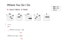 Jesus Culture《Where You Go I Go》吉他谱_吉他弹唱谱_和弦谱