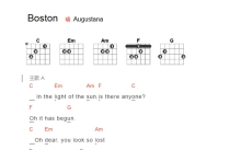 Augustana《Boston》吉他谱_C调吉他弹唱谱_和弦谱
