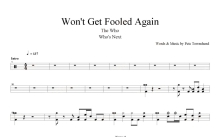 The Who《Won't Get Fooled Again》鼓谱_架子鼓谱