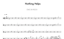 ONE OK ROCK《Nothing Helps》鼓谱_架子鼓谱