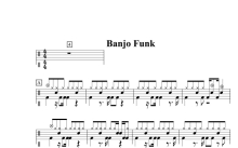 五级考级曲目《Banjo Funk》鼓谱_架子鼓谱