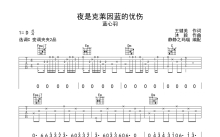 蓝心羽《夜是克莱因蓝的忧伤》吉他谱_C调吉他弹唱谱
