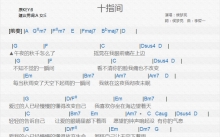 侯梦亮《十指间》吉他谱_B调吉他弹唱谱_和弦谱