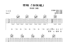 李翊君《雨蝶》吉他谱_（扫弦版）C调吉他弹唱谱