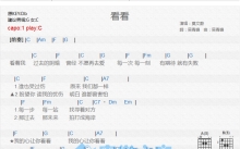 莫文蔚《看看》吉他谱_C调吉他弹唱谱_和弦谱
